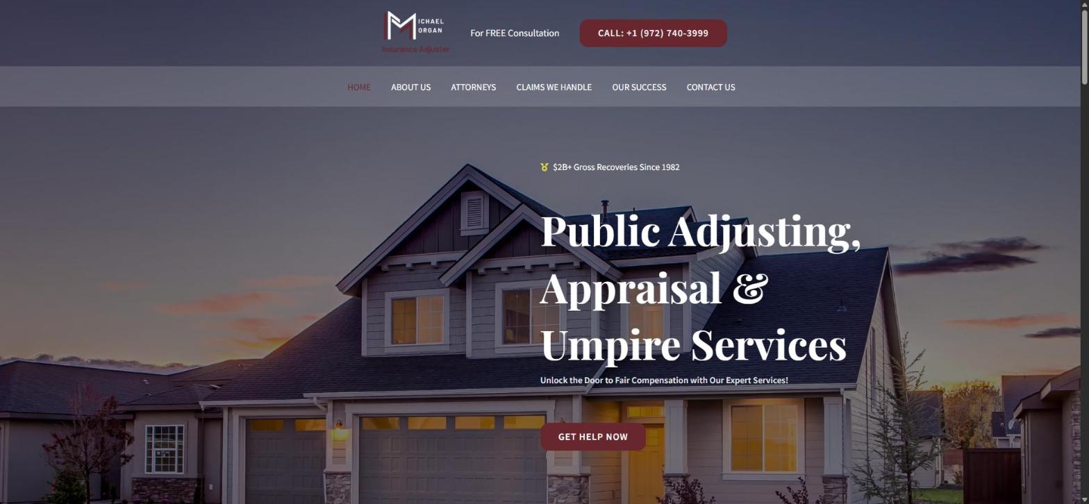 Michael Morgan website built by Grippy Code — Insurance · USA