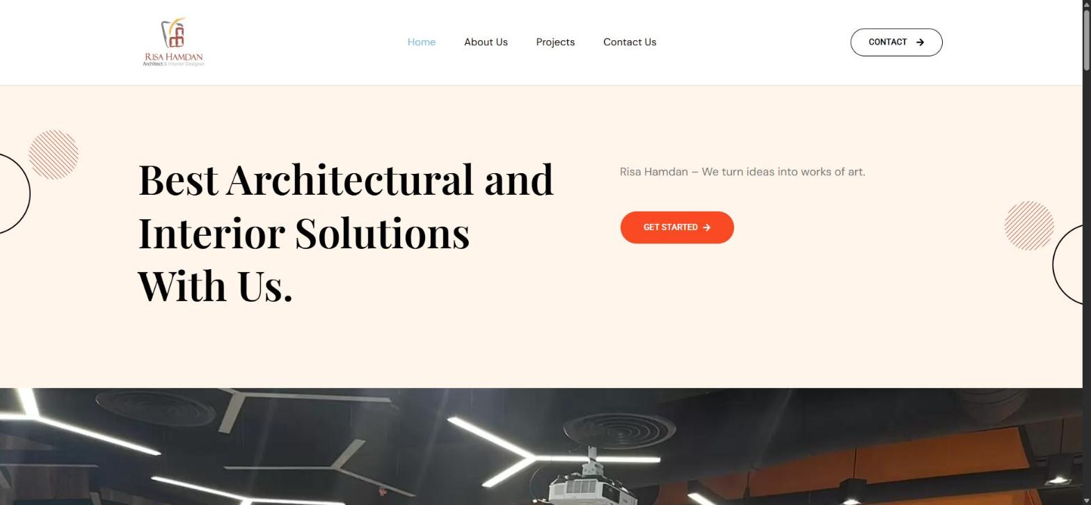Risa Hamdan website built by Grippy Code — Architecture & interiors