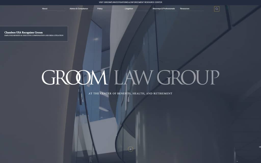 Groom Law Group Website Design